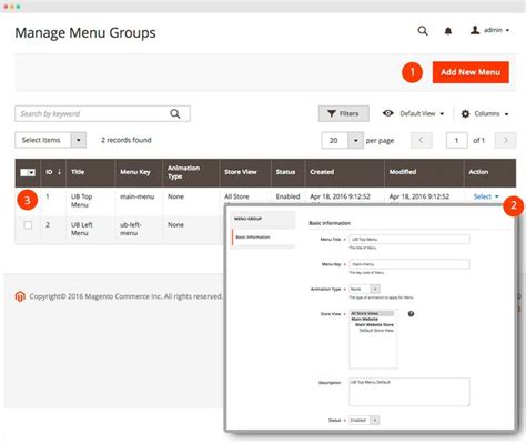 Magento 2 UB Mega Menu User Guide .